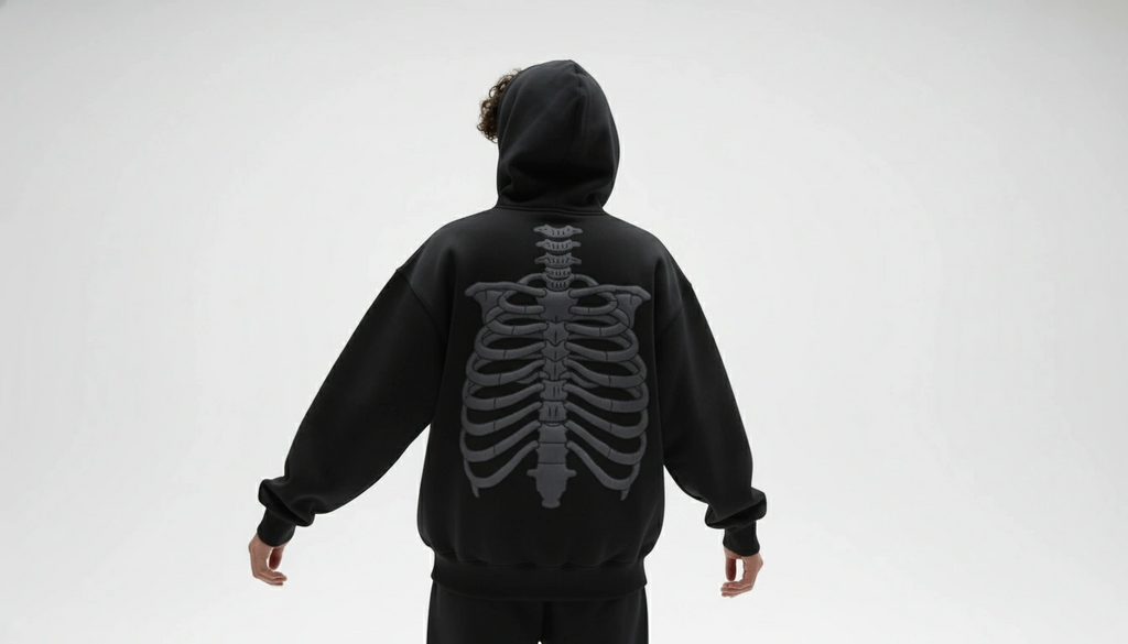 Oversized Boxy Skeleton Zip-up