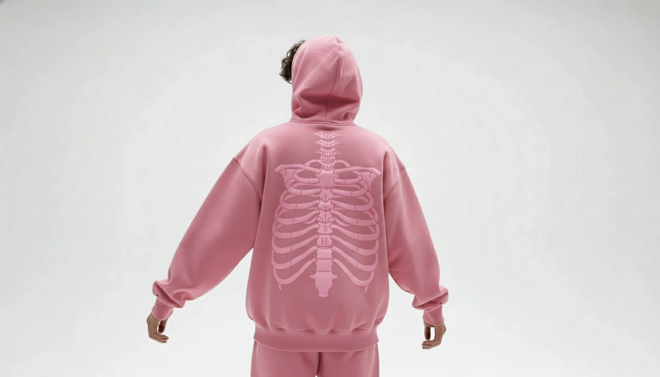 Oversized Boxy Skeleton Zip-up